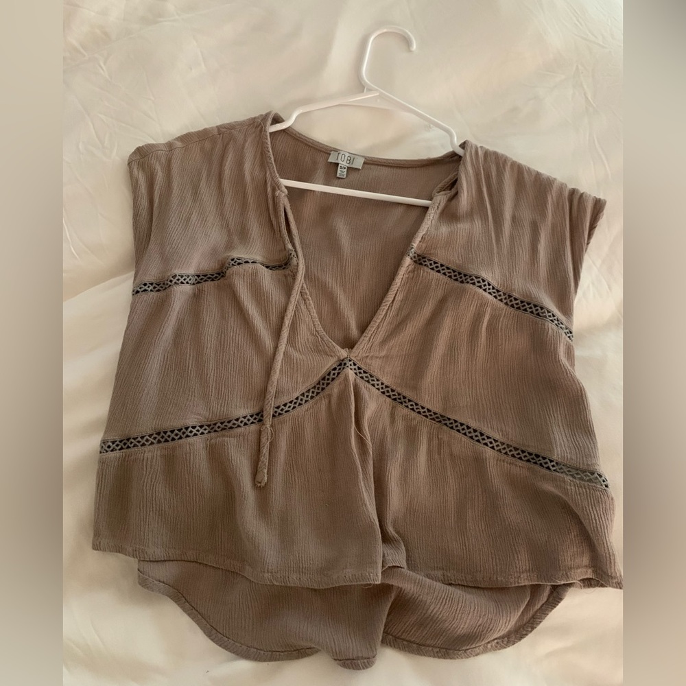 Brown crop top